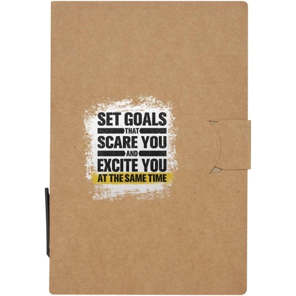 Immagine Blocchetto con foglietti adesivi e penna a sfera Swift (inchiostro nero)