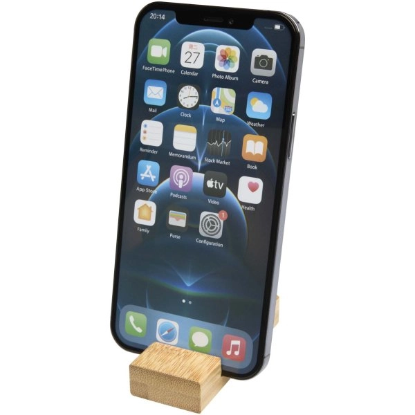 Immagine Supporto per telefono in bambù con portachiavi Bosona