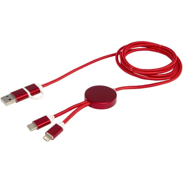 Immagine Cavo 5-in-1 in alluminio e plastica riciclata da 150 cm per la sincronizzazione dei dati e la ricarica rapida da 27 W Alasia