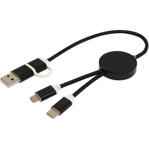 Immagine Cavo 5-in-1 in alluminio e plastica riciclata da 30 cm per la sincronizzazione dei dati e la ricarica rapida da 27 W Alasia