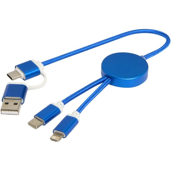 Immagine Cavo 5-in-1 in alluminio e plastica riciclata da 30 cm per la sincronizzazione dei dati e la ricarica rapida da 27 W Alasia