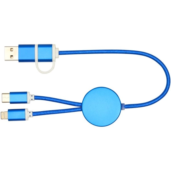 Immagine Cavo 5-in-1 in alluminio e plastica riciclata da 30 cm per la sincronizzazione dei dati e la ricarica rapida da 27 W Alasia