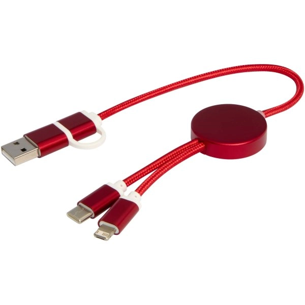 Immagine Cavo 5-in-1 in alluminio e plastica riciclata da 30 cm per la sincronizzazione dei dati e la ricarica rapida da 27 W Alasia