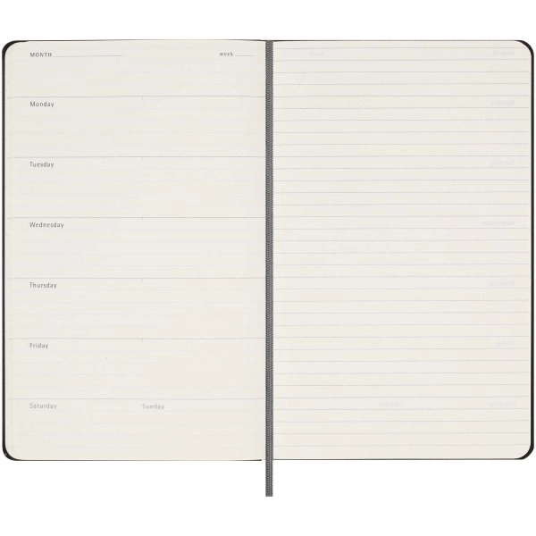Immagine Agenda settimanale formato L con copertina rigida e senza data Moleskine