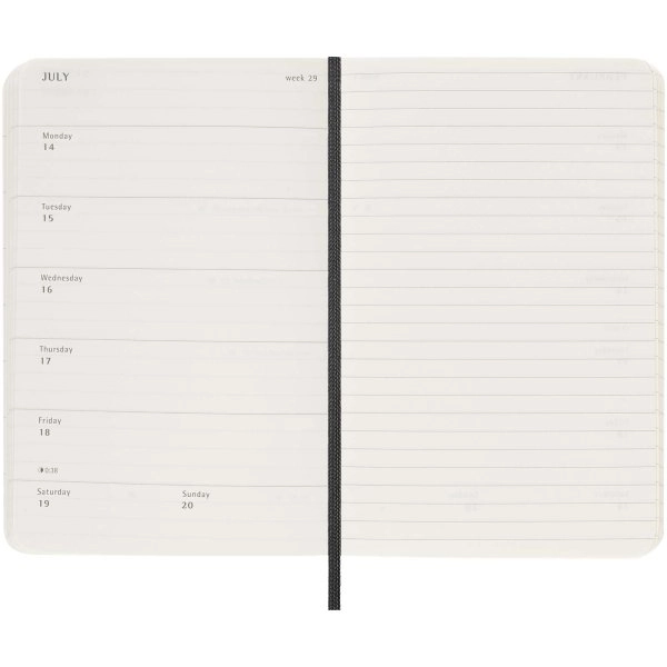 Immagine Agenda settimanale tascabile 12 mesi con copertina morbida Moleskine