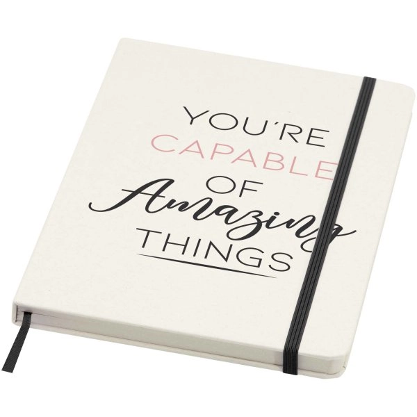 Immagine Blocco note formato A5 a righe in carta riciclata Bass