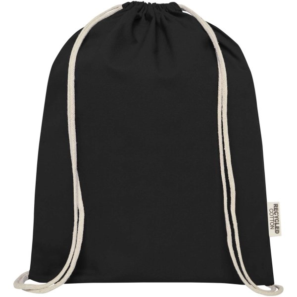Immagine Borsa con cordoncino in cotone riciclato certificato GRS da 140 g/m² Oregon