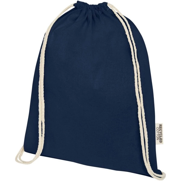 Immagine Borsa con cordoncino in cotone riciclato certificato GRS da 140 g/m² Oregon