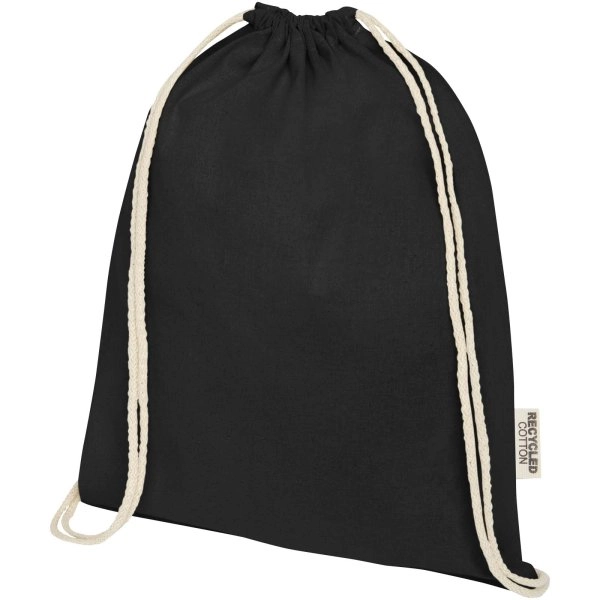 Immagine Borsa con cordoncino in cotone riciclato certificato GRS da 140 g/m² Oregon