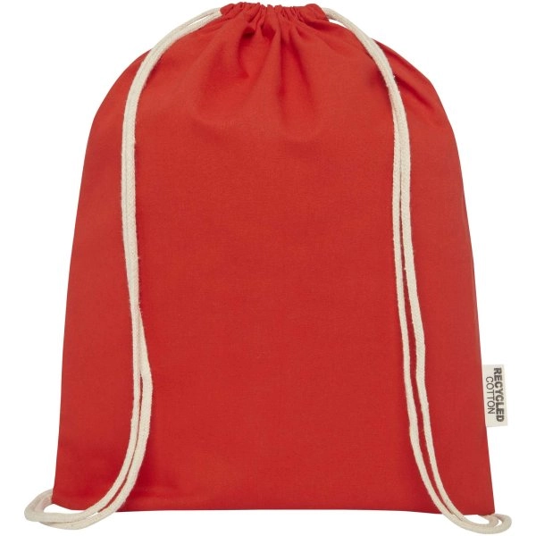 Immagine Borsa con cordoncino in cotone riciclato certificato GRS da 140 g/m² Oregon