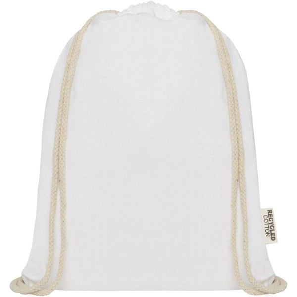 Immagine Borsa con cordoncino in cotone riciclato certificato GRS da 140 g/m² Oregon