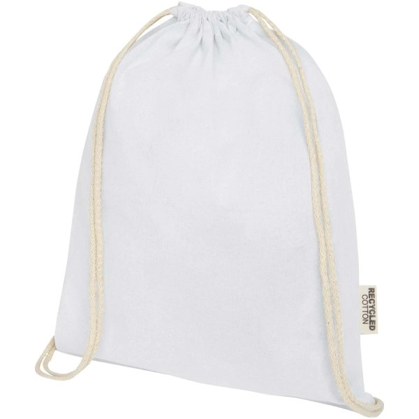Immagine Borsa con cordoncino in cotone riciclato certificato GRS da 140 g/m² Oregon