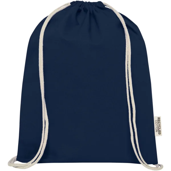 Immagine Borsa con cordoncino in cotone riciclato certificato GRS da 140 g/m² Oregon