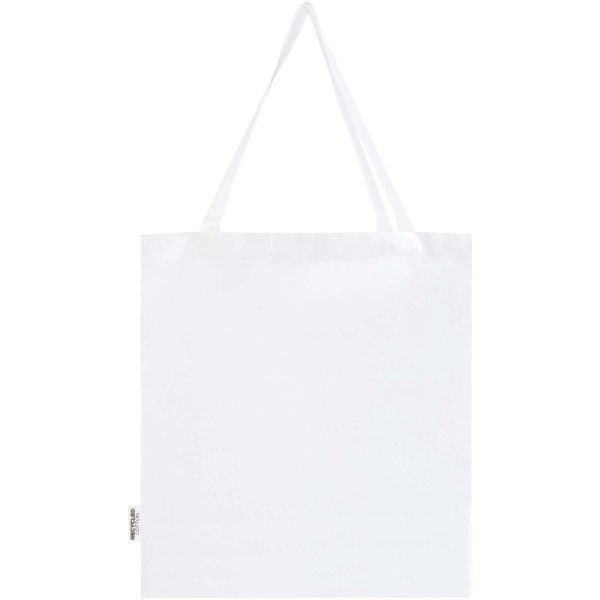 Immagine Tote bag a soffietto in cotone riciclato certificato GRS da 140 g/m² Madras