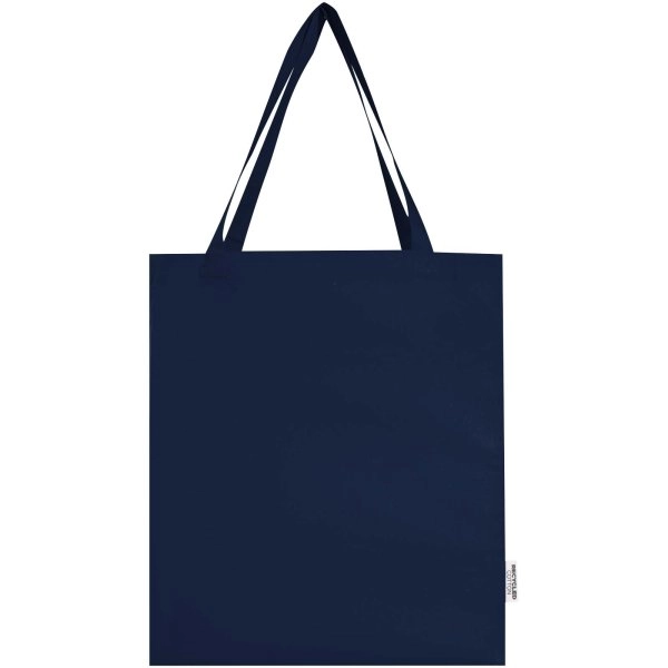 Immagine Tote bag a soffietto in cotone riciclato certificato GRS da 140 g/m² Madras