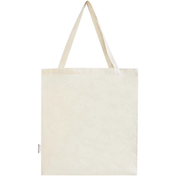 Immagine Tote bag a soffietto in cotone riciclato certificato GRS da 140 g/m² Madras