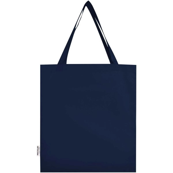 Immagine Tote bag a soffietto in cotone riciclato certificato GRS da 140 g/m² Madras