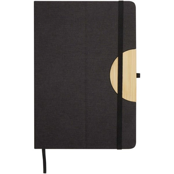 Immagine Set regalo con blocco note formato A5 con copertina rigida e penna a sfera Carmen (inchiostro nero)