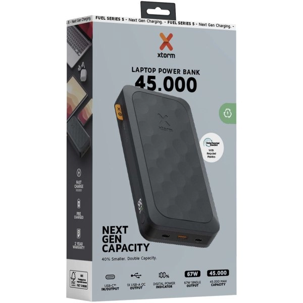 Immagine Power bank da 45.000 mAh e 67 W Xtorm FS5451 Serie Fuel