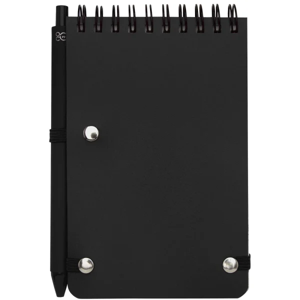 Immagine Blocco note formato A6 con copertina rigida in plastica recuperata in prossimità degli oceani e penna a sfera Thalaasa (inchiostro nero)