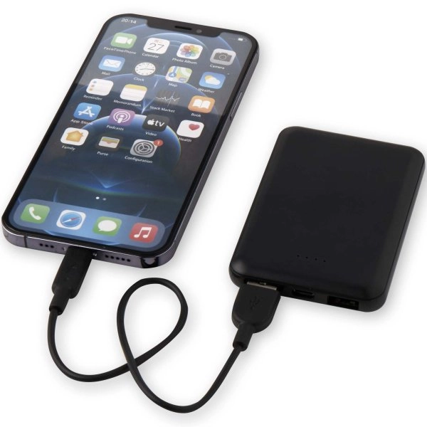 Immagine Power bank da 5000 mAh di Tipo C in plastica riciclata Asama