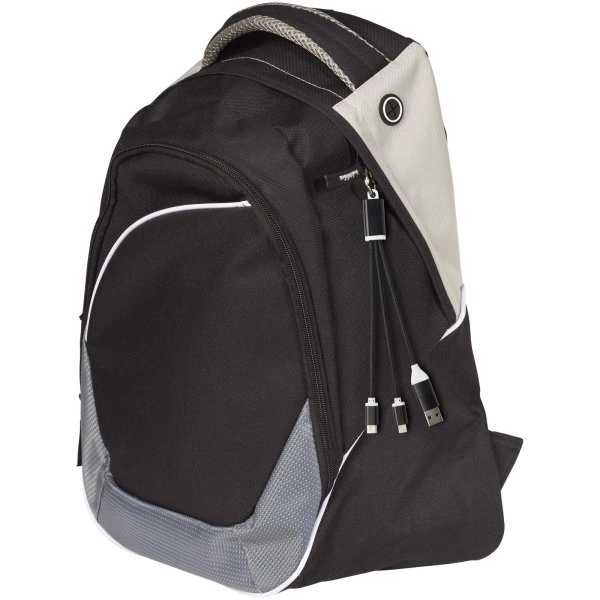 Immagine Cavo di ricarica in alluminio riciclato 4 in 1 con portachiavi Metal