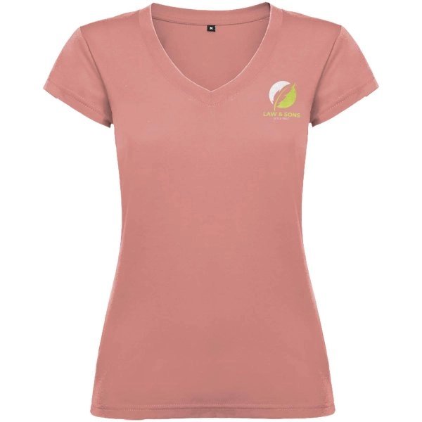 Immagine T-shirt a maniche corte con scollo a V da donna Victoria