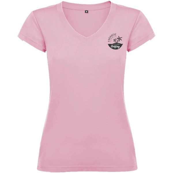 Immagine T-shirt a maniche corte con scollo a V da donna Victoria