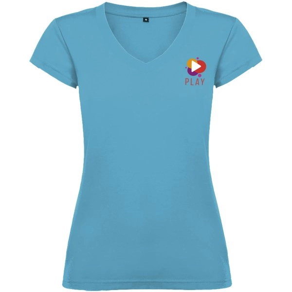 Immagine T-shirt a maniche corte con scollo a V da donna Victoria