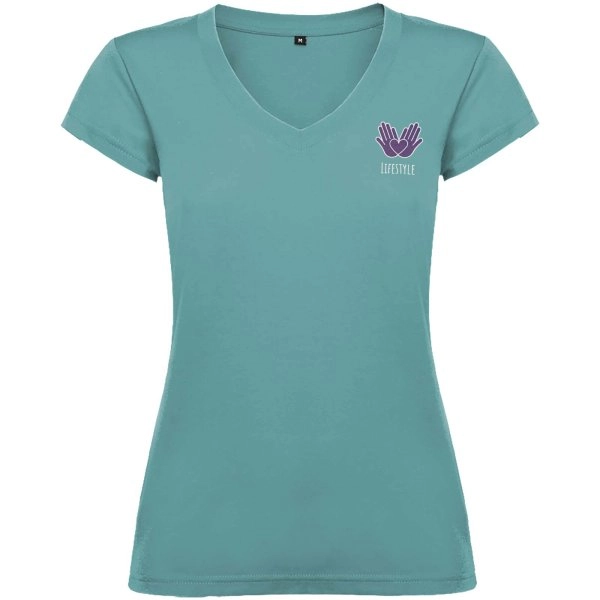 Immagine T-shirt a maniche corte con scollo a V da donna Victoria