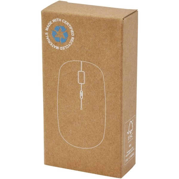 Immagine Mouse wireless in plastica riciclata certificata RCS Menlo 