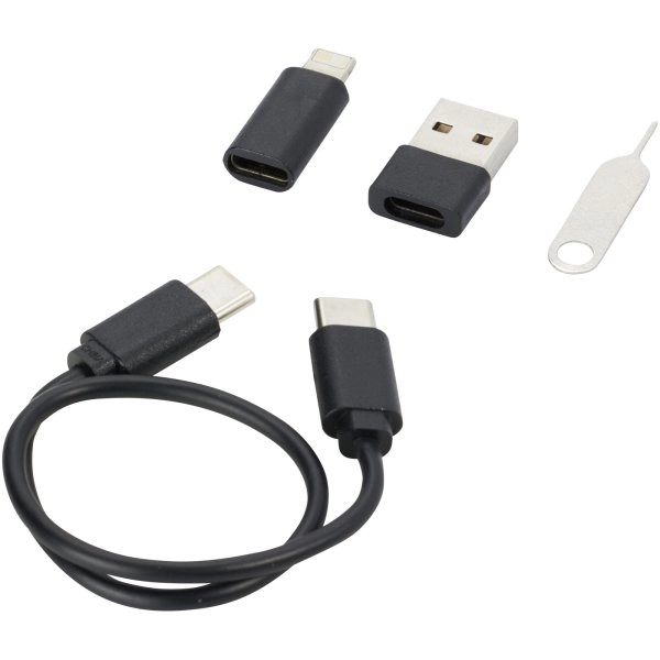 Immagine Cavo di ricarica modulare in plastica riciclata con supporto per telefono Savvy