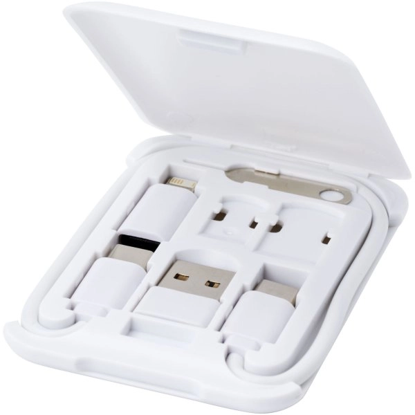 Immagine Cavo di ricarica modulare in plastica riciclata con supporto per telefono Savvy