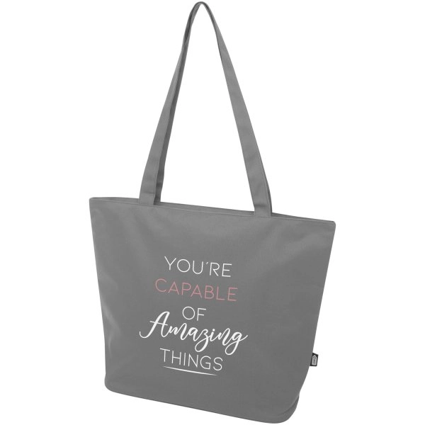 Immagine Tote bag in materiale riciclato certificato GRS con cerniera Panama 20l