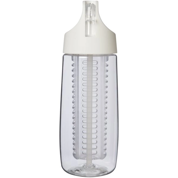 Immagine Borraccia sportiva in plastica riciclata da 700 ml con coperchio a scatto e infusore HydroFruit