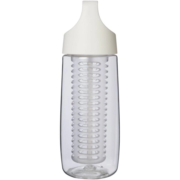 Immagine Borraccia sportiva in plastica riciclata da 700 ml con coperchio a scatto e infusore HydroFruit