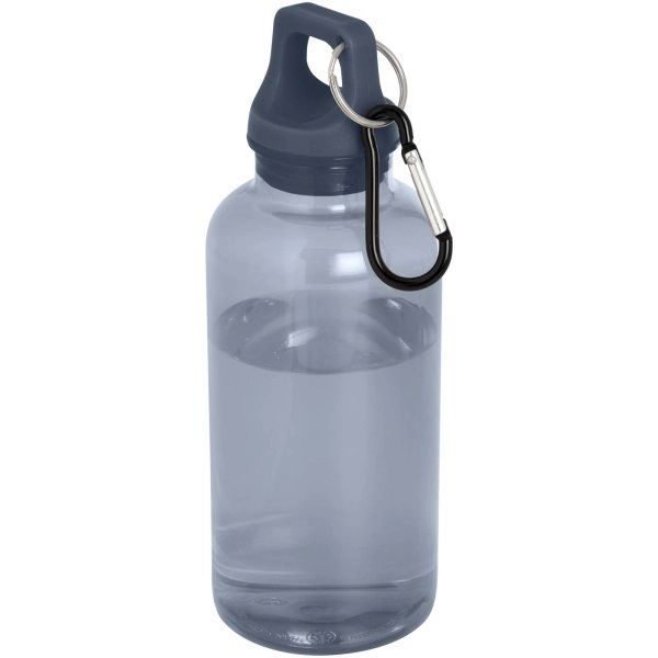 Immagine Borraccia in plastica riciclata certificata RCS da 400 ml con moschettone Oregon