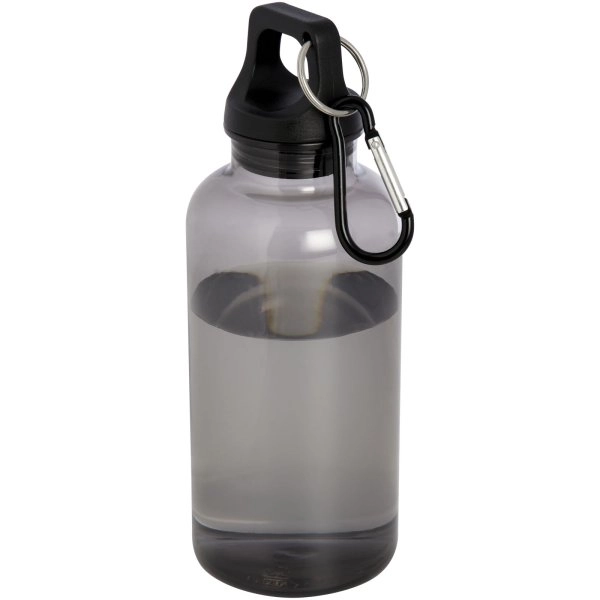 Immagine Borraccia in plastica riciclata certificata RCS da 400 ml con moschettone Oregon