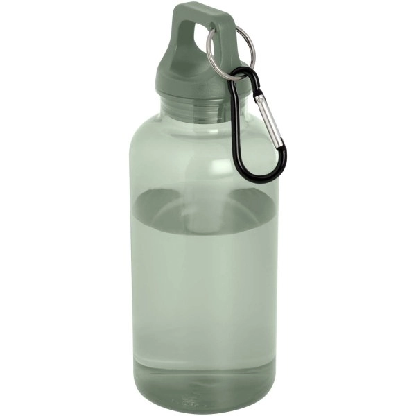 Immagine Borraccia in plastica riciclata certificata RCS da 400 ml con moschettone Oregon