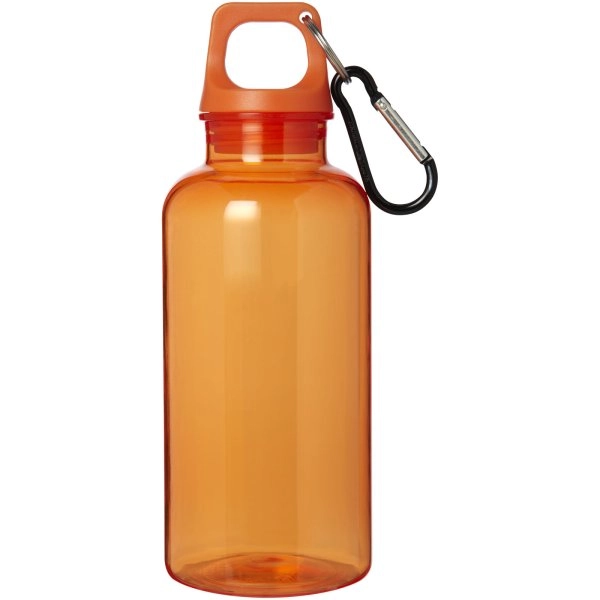 Immagine Borraccia in plastica riciclata certificata RCS da 400 ml con moschettone Oregon