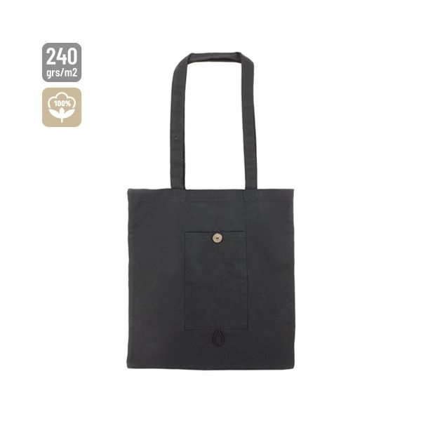 BORSA COTONE PIEGHEVOLE CON TASCA 