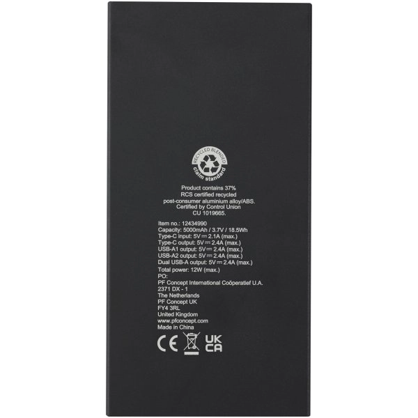 Immagine Power bank in alluminio riciclato da 5000 mAh Connect 
