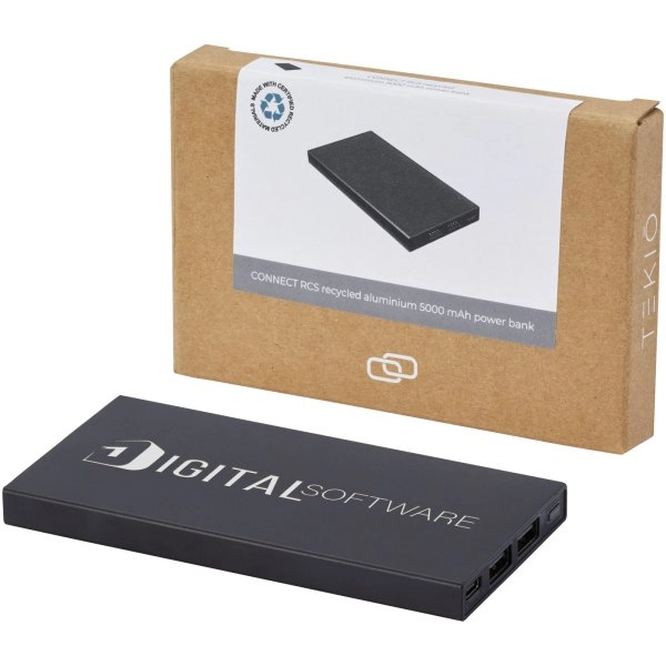 Immagine Power bank in alluminio riciclato da 5000 mAh Connect 