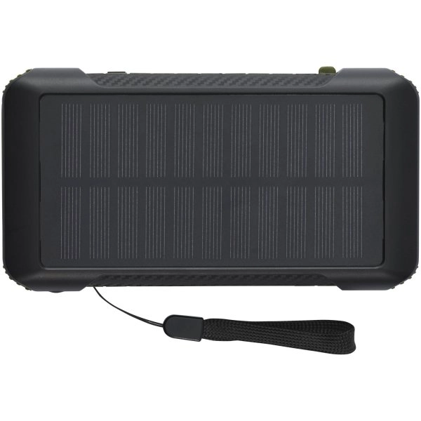 Immagine Power bank a dinamo solare in plastica riciclata RCS da 10.000 mAh Soldy 