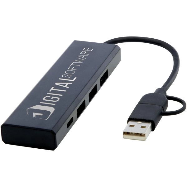 Immagine Hub USB 2.0 in alluminio riciclato RCS Rise