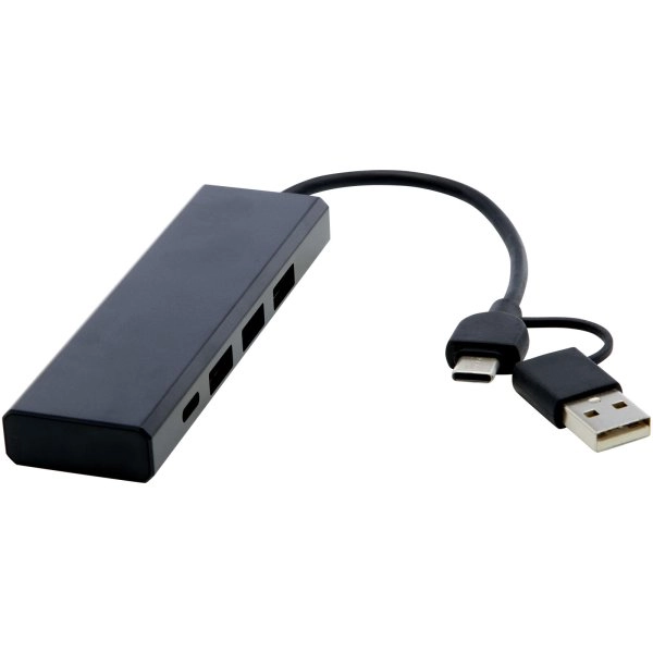 Immagine Hub USB 2.0 in alluminio riciclato RCS Rise