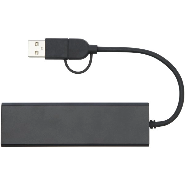 Immagine Hub USB 2.0 in alluminio riciclato RCS Rise