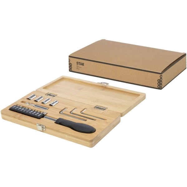 Immagine Set di utensili in bambù/plastica riciclata da 19 pezzi Rivet