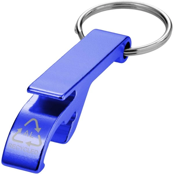 Immagine Portachiavi con apribottiglie e apriscatole in alluminio riciclato RCS Tao 