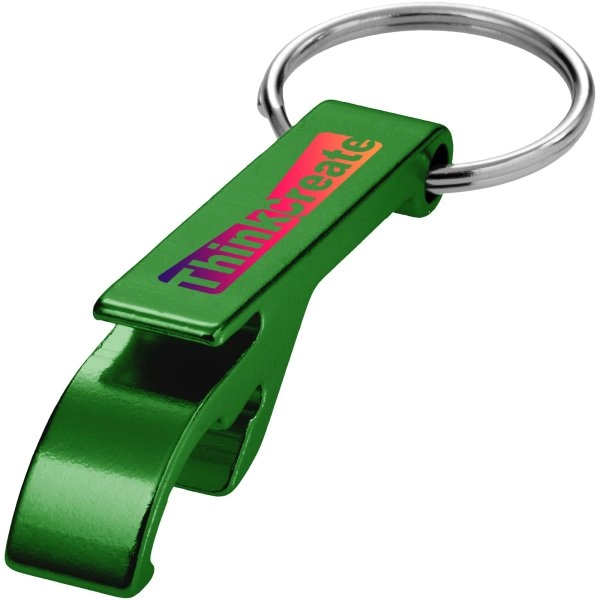 Immagine Portachiavi con apribottiglie e apriscatole in alluminio riciclato RCS Tao 